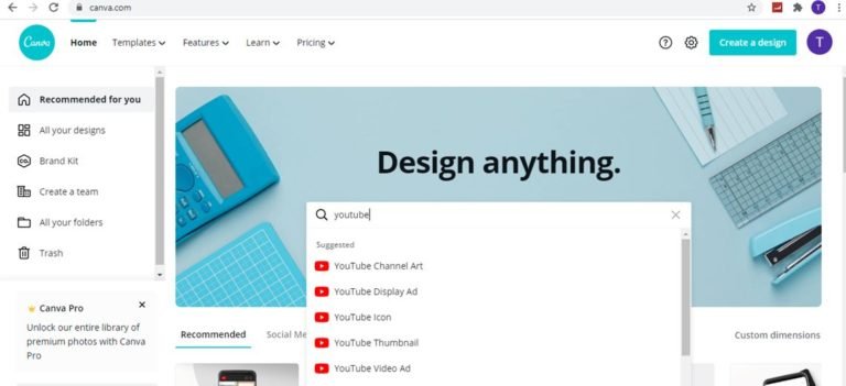 how to create channel art with canva